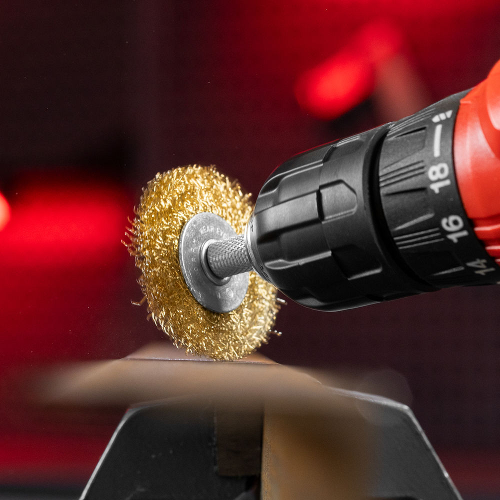 Набор щеток для дрели, 5 шт, 5 плоских 25-38-50-63-75 мм, со шпильками, металлические Matrix (74494)