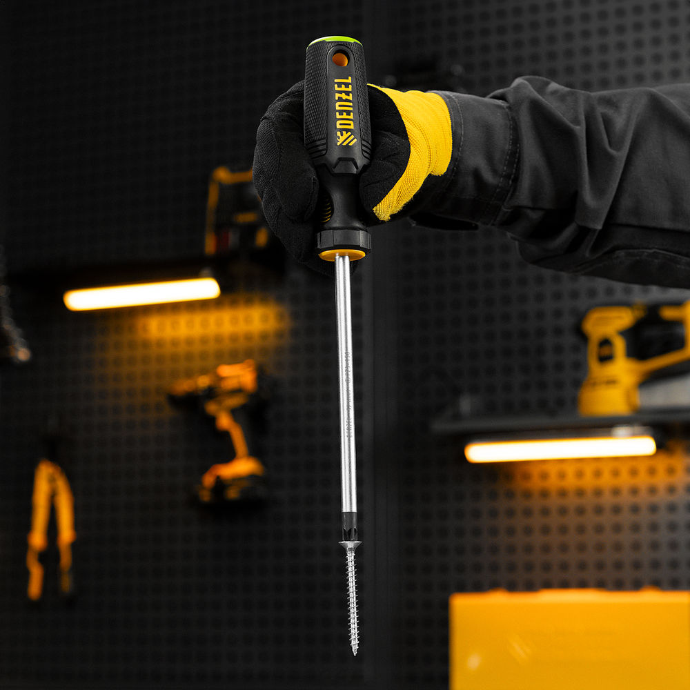 Отвертка, PZ3x150 мм, S2, 3к рукоятка Denzel (122097)