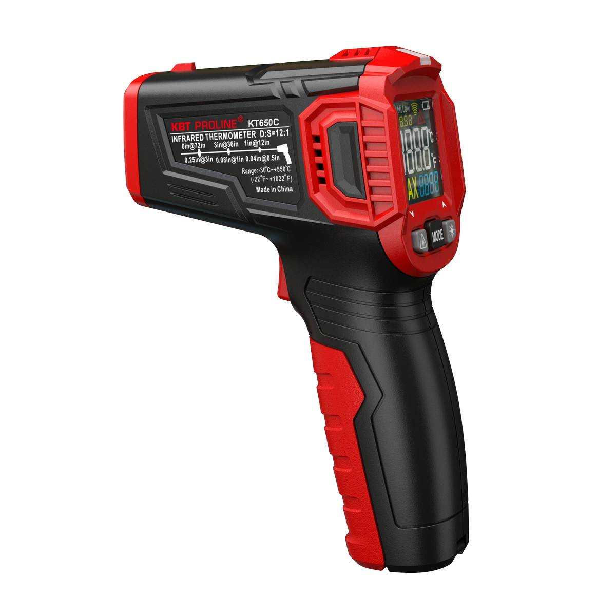 Пирометр бесконтактный цифровой KT 650C серия PROLINE (КВТ) (87243)