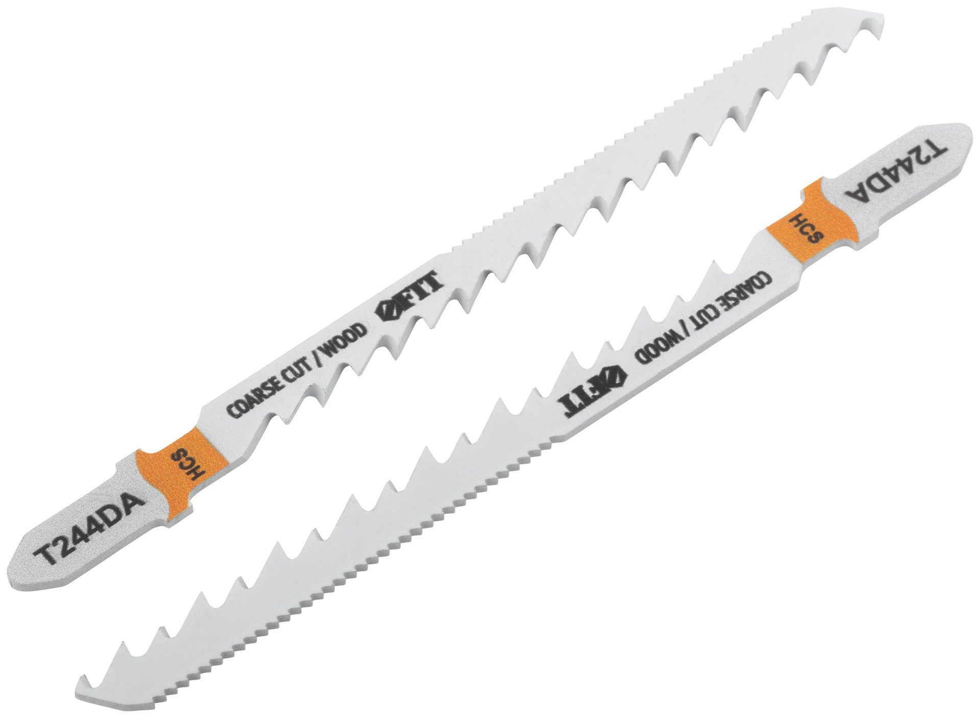 Полотна по дереву двусторонние, HCS, шлифованные под свободным углом зубья, 100/75 мм (T244DA), 2 шт. (40961)