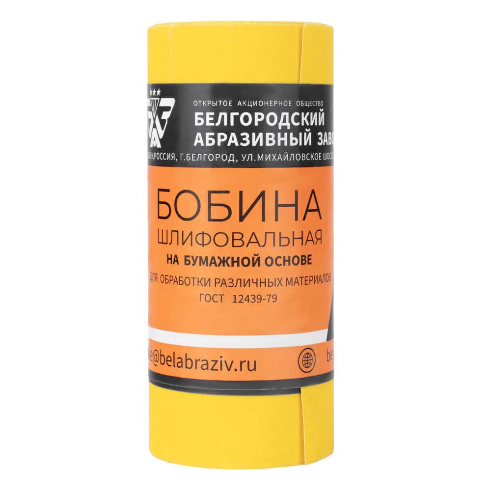 Шкурка на бумажной основе, LP41C, зернистость Р 240, мини-рулон 115 мм х 5 м, БАЗ (75634)
