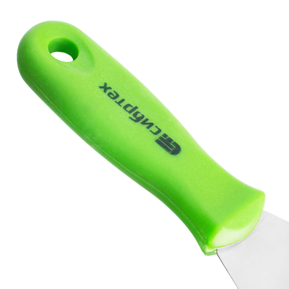 Шпательная лопатка из нержавеющей стали, 80 мм, пластмассовая ручка Сибртех (85547)