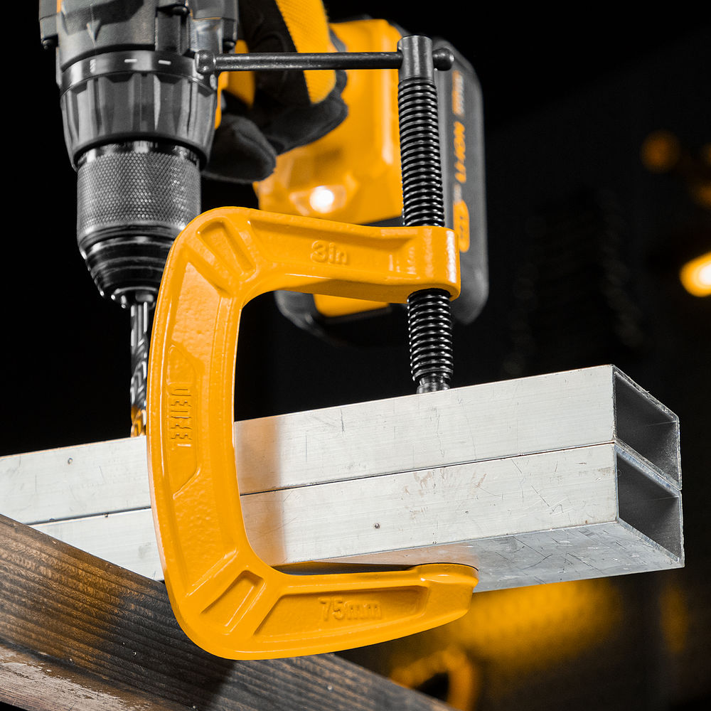 Струбцина G-образная, усиленная, 75 мм Denzel (20642)