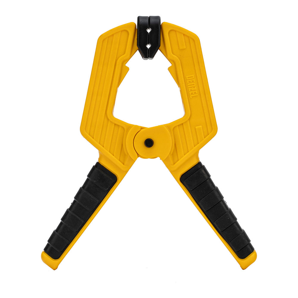 Струбцина клещеобразная, усиленная 80 х 60 мм, двухкомпонентные рукоятки Denzel (20797)