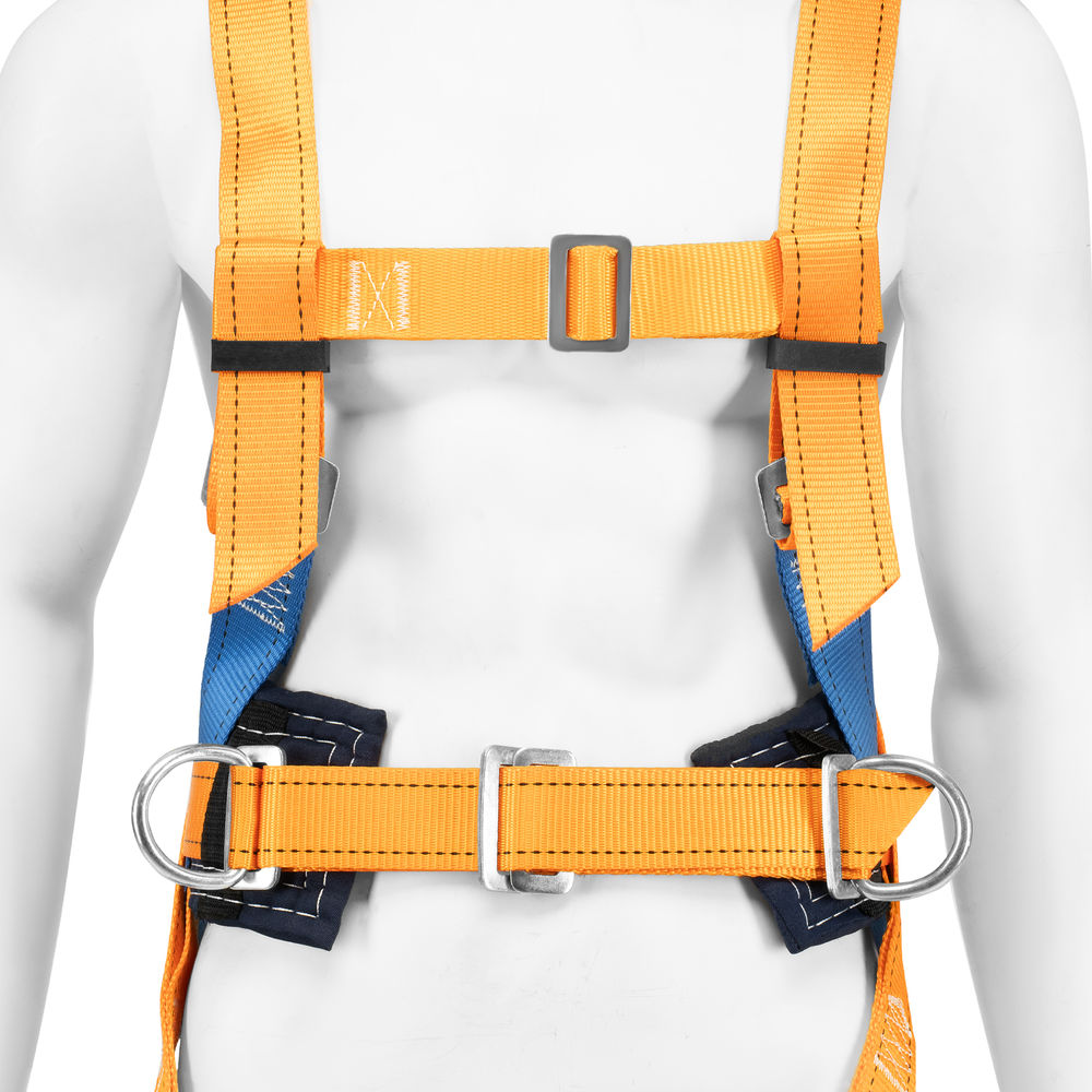 Удерживающе-страховочная привязь, модель УСП II, наплечные и набедренные лямки, высокий кушак Сибртех (89507)