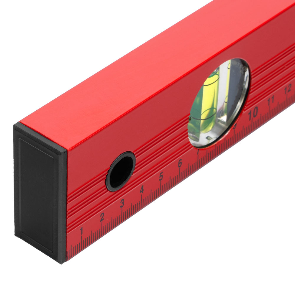 Уровень алюминиевый, 1500 мм, 3 глазка, красный, линейка Matrix (33235)