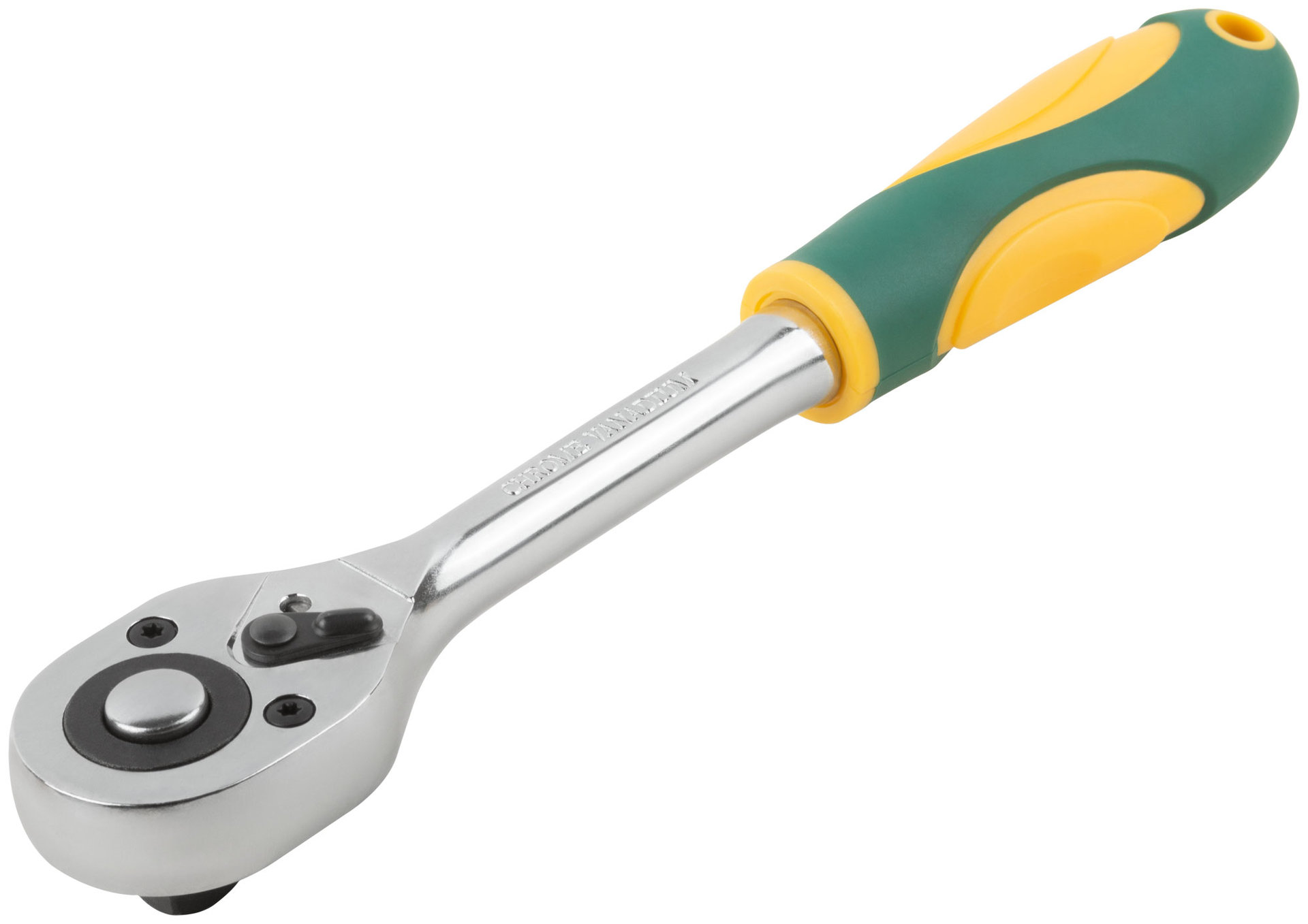 Вороток (трещотка) CrV механизм, пластиковая прорезиненная ручка 1/2, 24 зубца