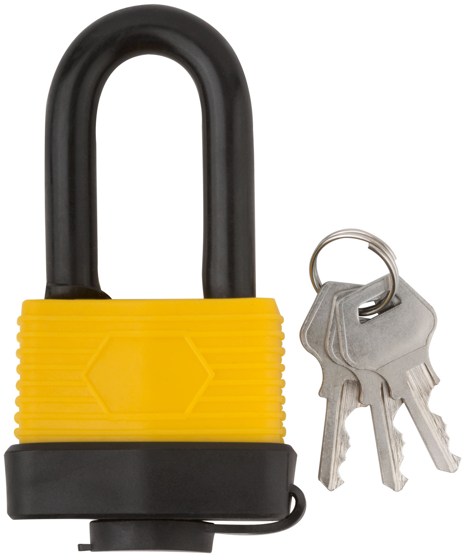 Замок навесной всепогодный 50х36 мм, длинная стальная дужка 9 мм (67194)