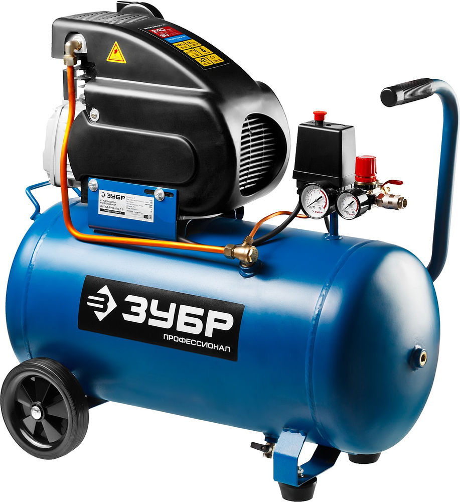 Компрессор масляный 240 л/мин, 50 л, 1500 Вт ЗУБР Профессионал ЗКПМ-240-50-1.5