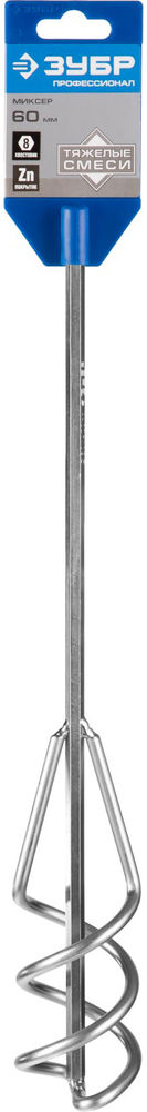 Миксер для песчано-гравийных смесей 60 х 400 мм, шестигранный хвостовик ЗУБР Профессионал 06033-06-40_z02