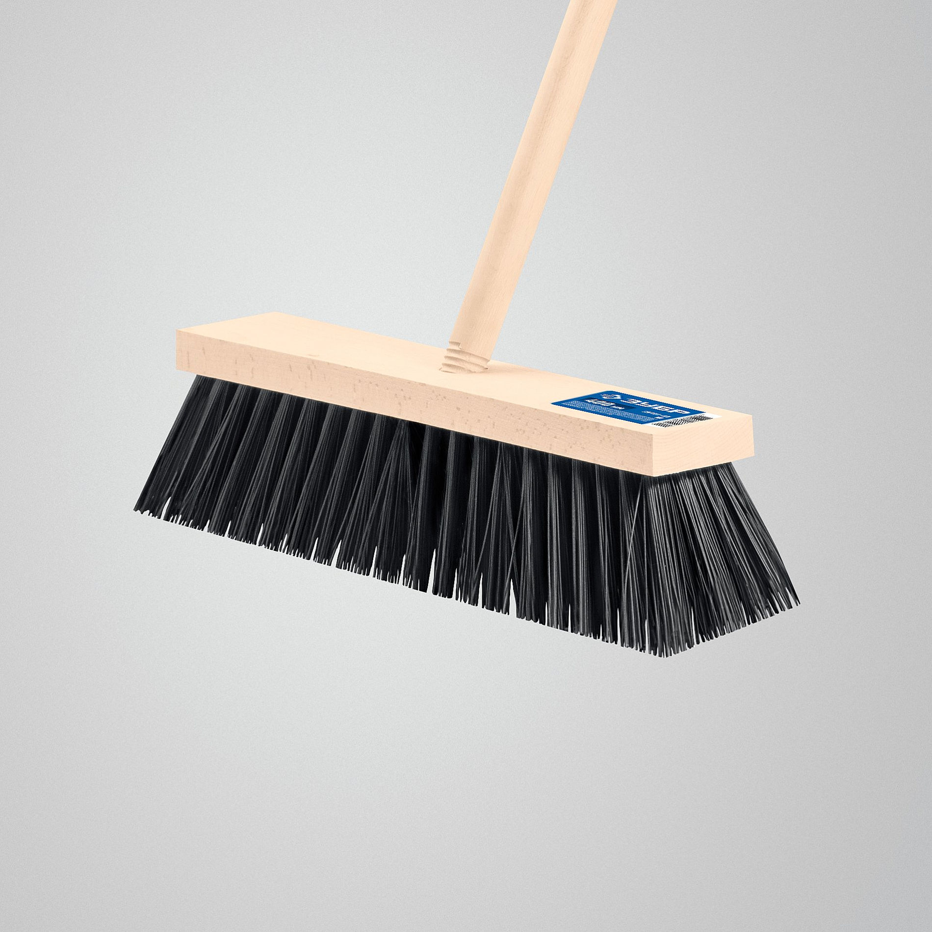 ЗУБР ДОКА буковая колодка 40см, шлифованный буковый черенок 140см (d25мм), щетина 85мм, 5-рядная, уличная щётка с черенком (39191-40_z01)