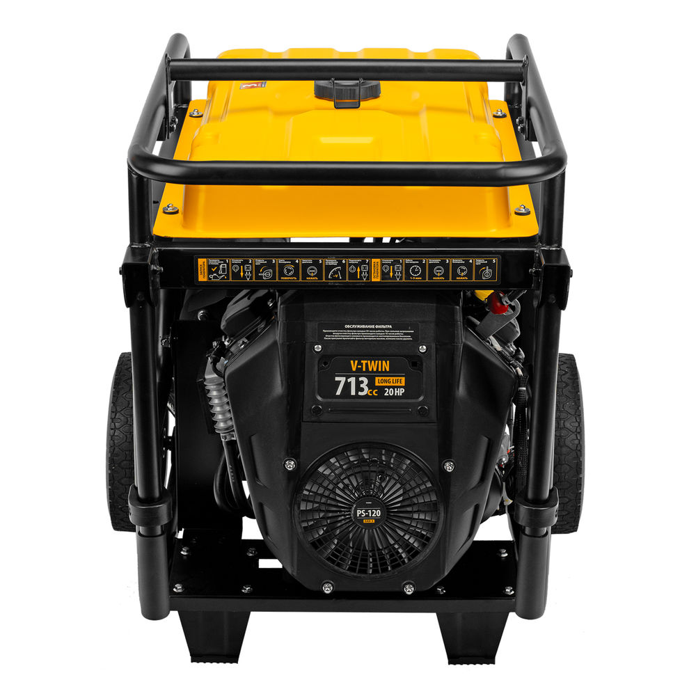 Генератор бензиновый PS-120EAD-3, 12 кВт,230/400 В, 40л, разъем ATS,перекл.режима,эл.старт Denzel (946984)