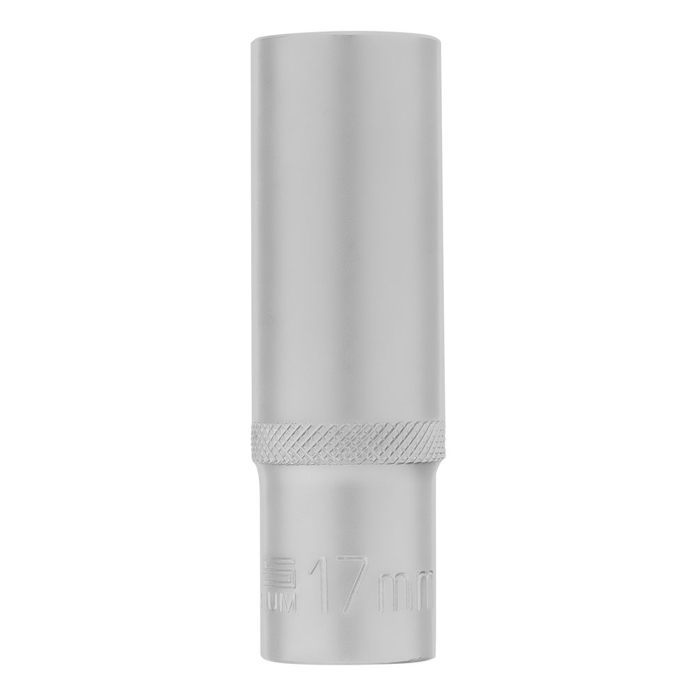 Головка торцевая удлиненная, 17 мм, шестигранная, CrV, под квадрат 1/2 Stels