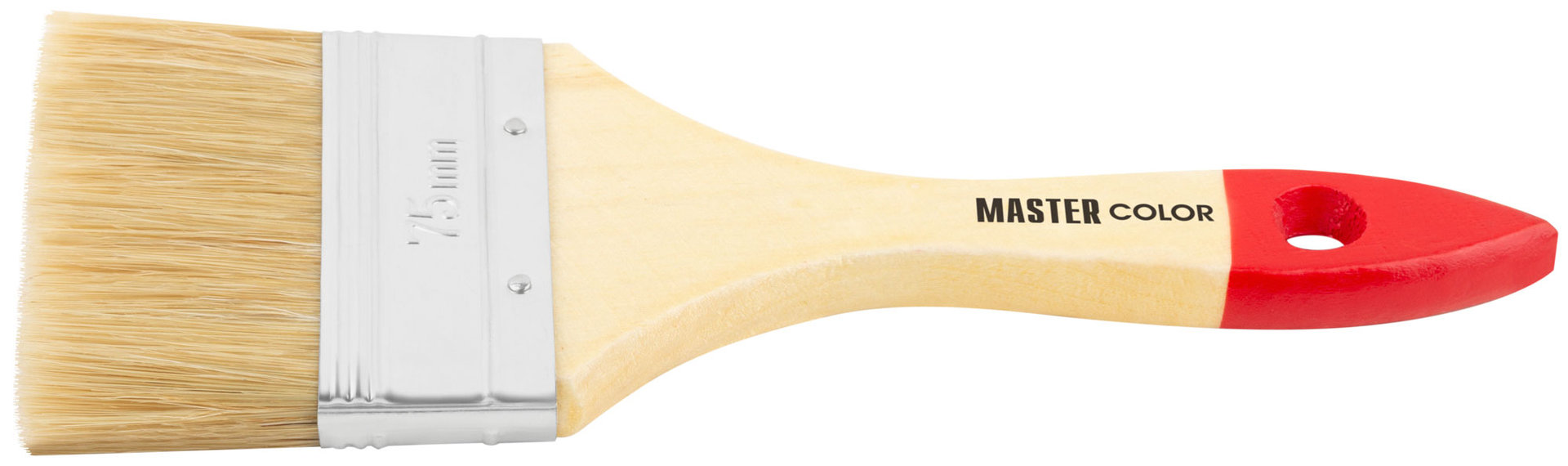 Кисть флейцевая, натур. щетина, 55% топс, лакиров.ручка, ширина 75 мм (30-0015)