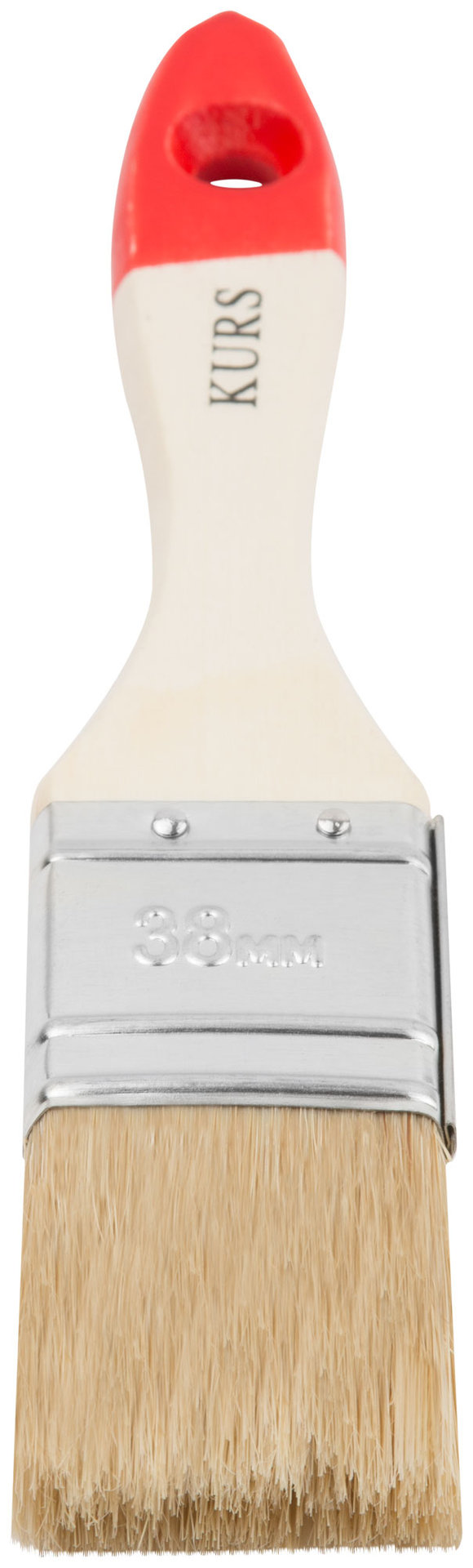 Кисть флейцевая Оптима, натур. cветлая щетина, деревянная ручка 1,5 (38 мм) (00814)