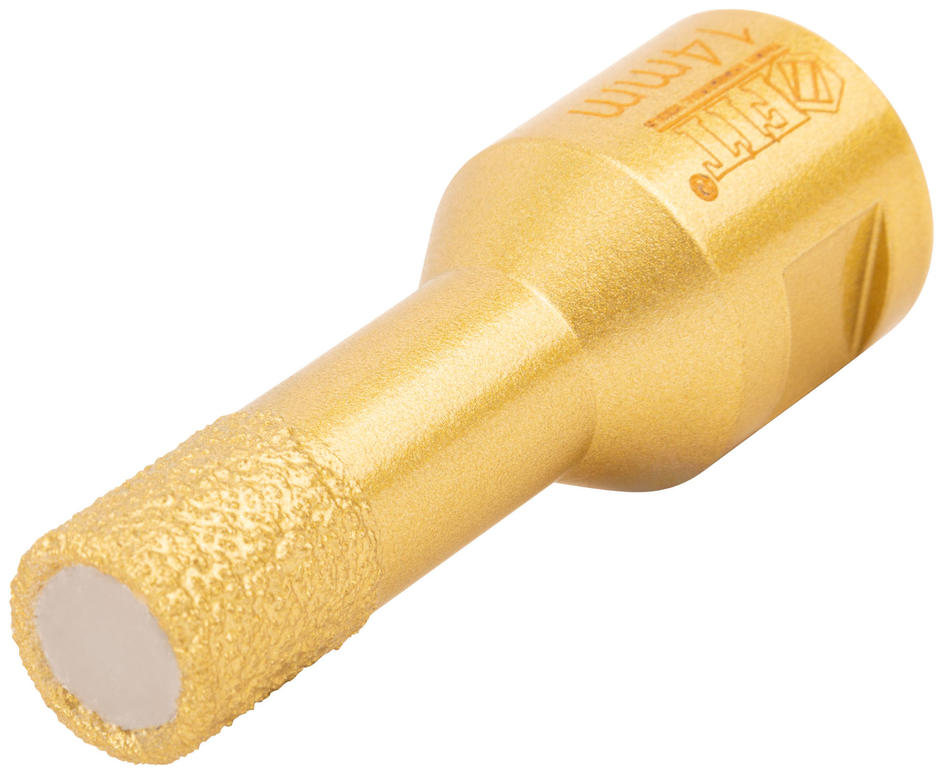 Коронка кольцевая для УШМ, М14, по керамограниту, камню и кафелю алмазная, вакуумное спекание 14х60 мм (16335)