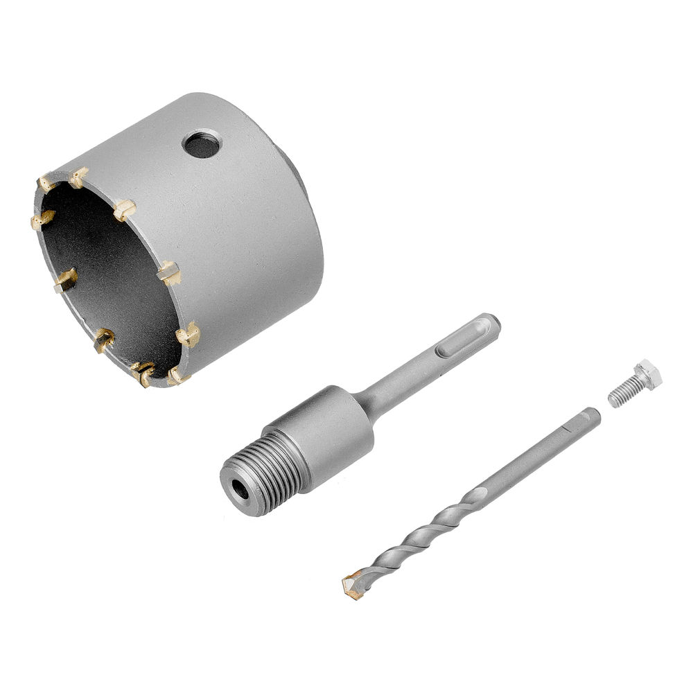 Коронка по бетону в сборе, М22 х 80 мм, SDS Plus Сибртех (703327)