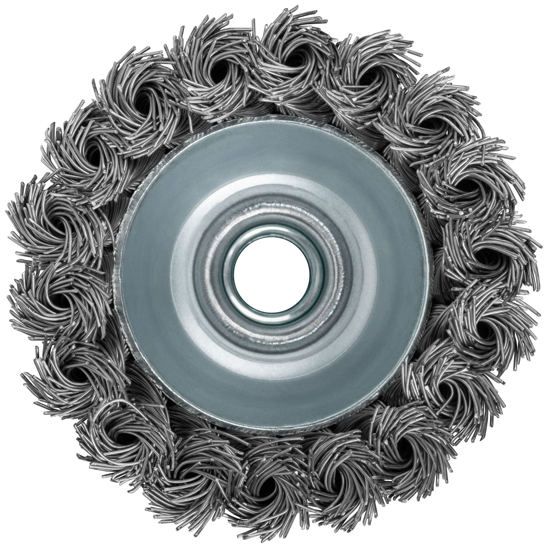 Корщетка-чашка, гайка М14, стальная витая проволока 75 мм (39467)