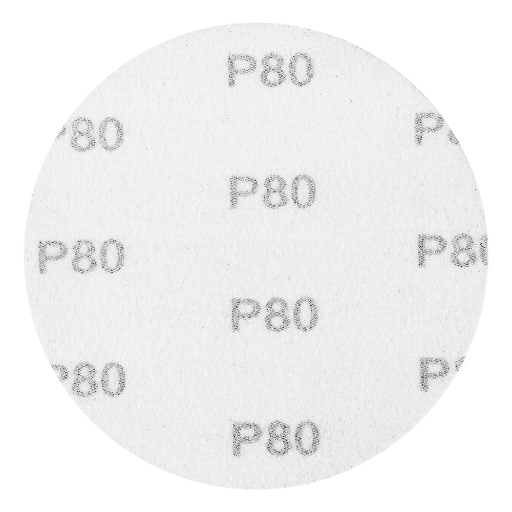 Круг абразивный на ворсовой подложке под липучку, P 80, 115 мм, 10 шт Matrix (73825)