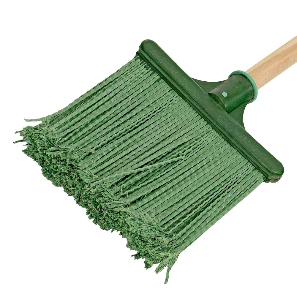 Метла полипропиленовая, 240 х 160 х 1400 мм, плоская распушенная, деревянный черенок, Сибртех (63219)