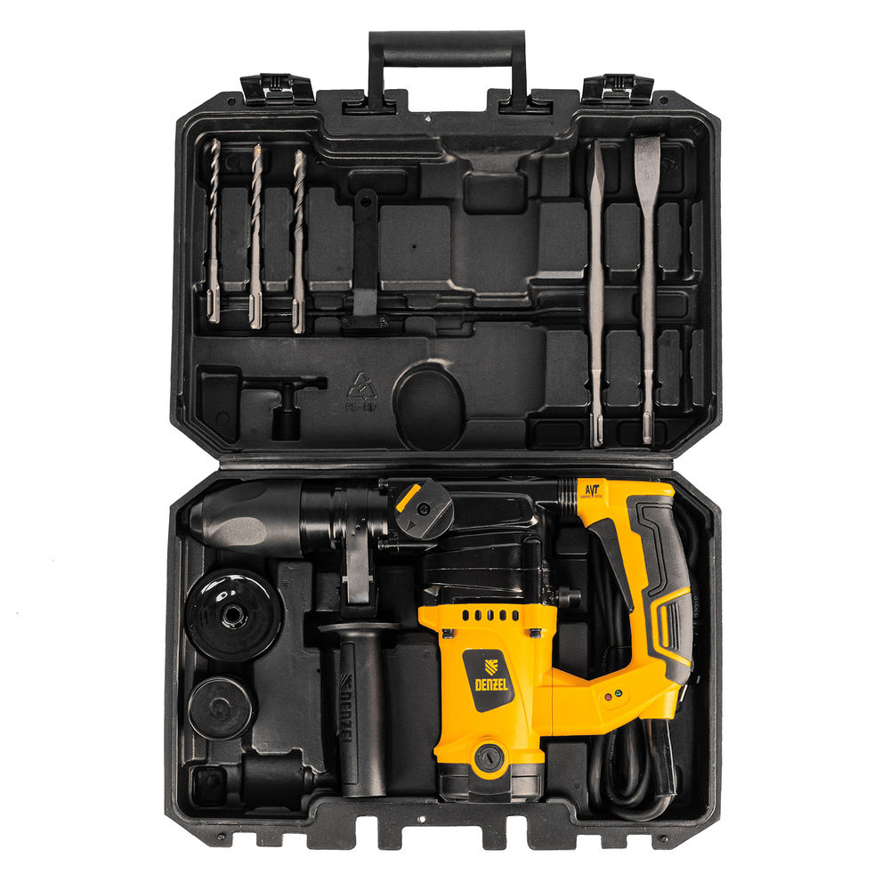 Перфоратор электрический RHV-1100-26, SDS-plus, 1100 Вт, 4 Дж, 3 режима Denzel (26610)