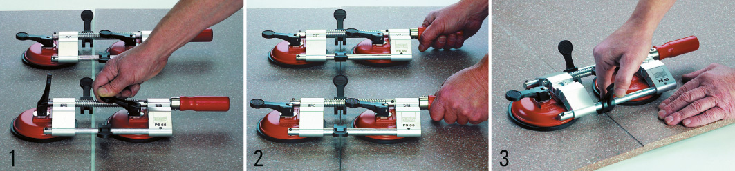 Зажим вакуумный для пластин 0.26 кН, ширина зажима 10-55 мм, для камня/керамики/стекла PS55 BE-PS55