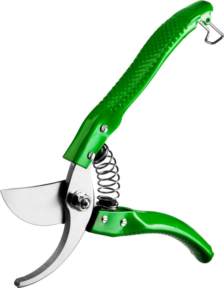 Плоскостной секатор 200 мм, углеродистая сталь, закаленные лезвия, стальные эргономичные рукоятки РОСТОК PC-25 423009