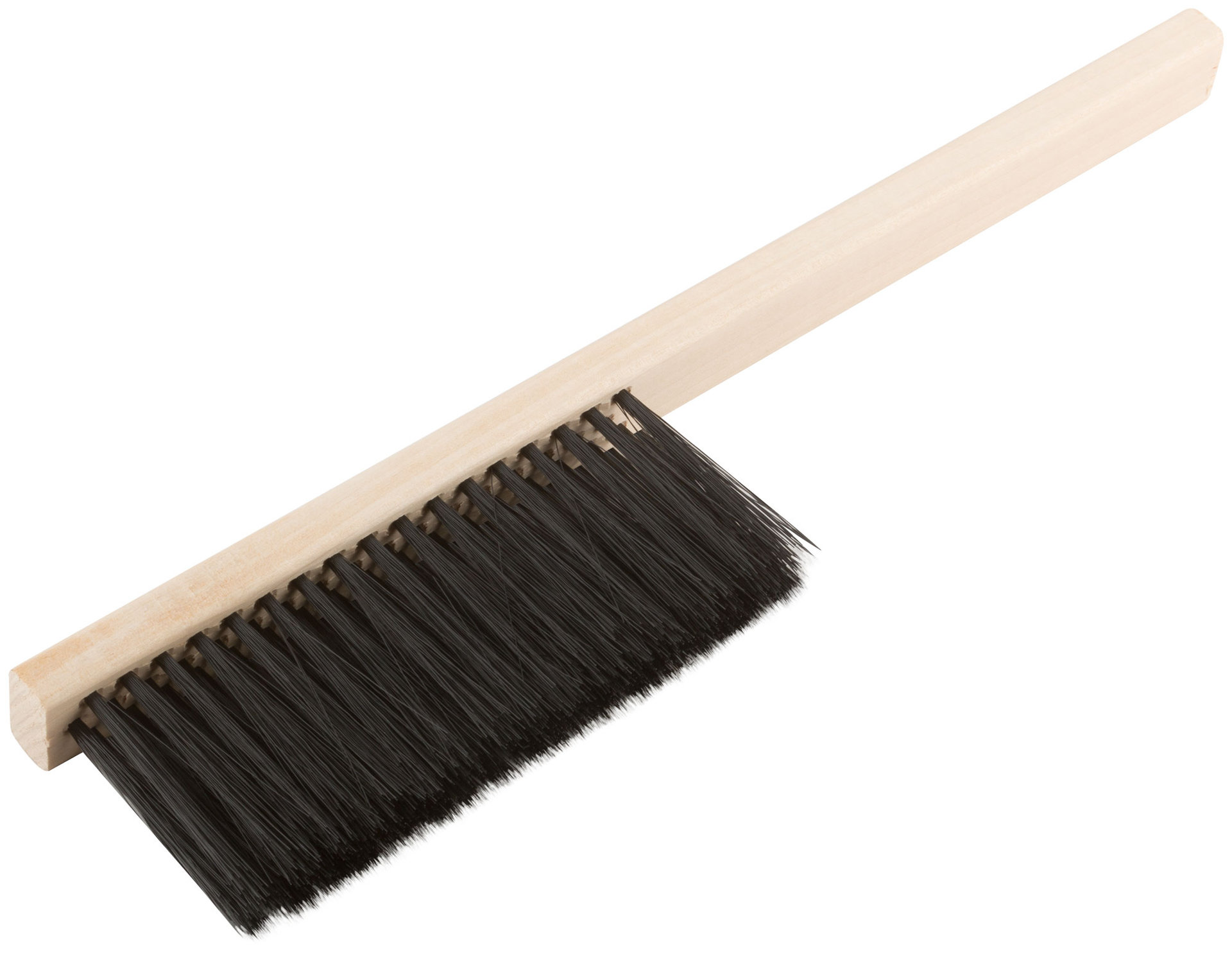 Щетка-сметка, искусств. щетина, деревянная ручка, 3-х рядная 350 мм (68030)