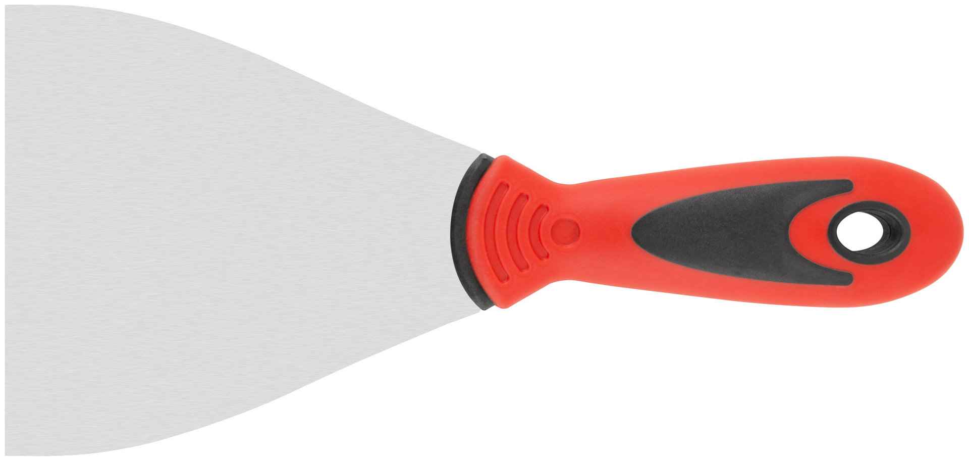 Шпатель, нерж.сталь, прорезиненная ручка 100 мм (06714)