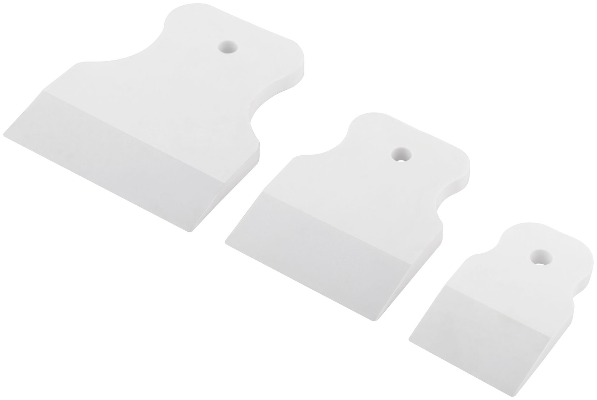 Шпатель резиновый белый, набор 3 шт.(40/60/80 мм) (06867)