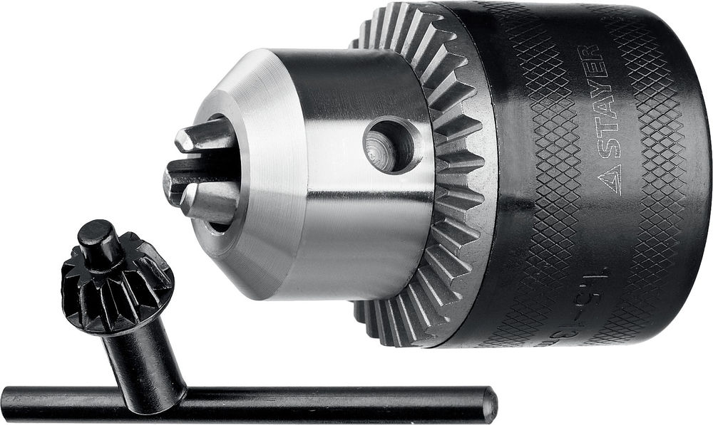 Ударный сверлильный патрон с ключом для дрели 13 мм, 1/2 Professional STAYER 29055-13-1/2