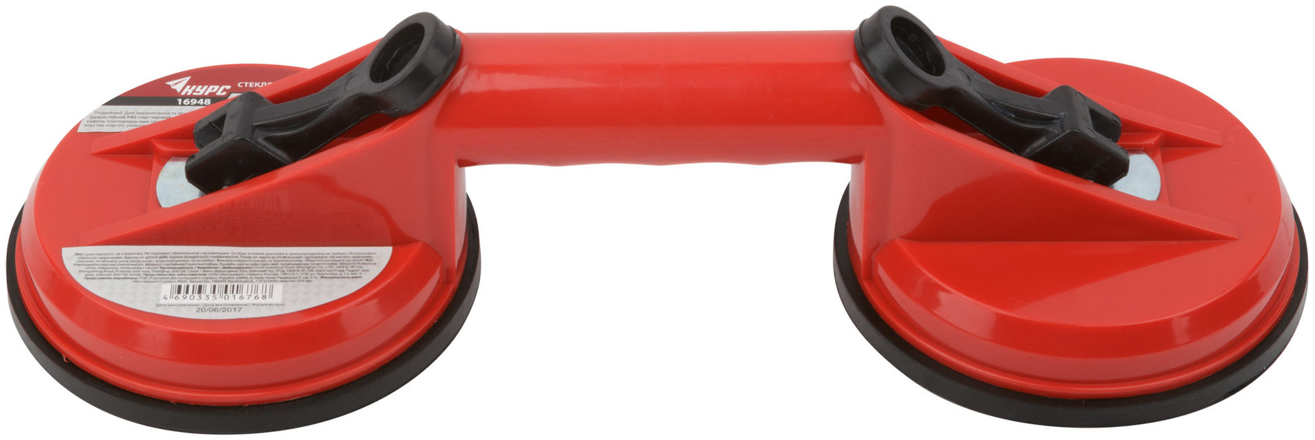 Стеклодомкрат двойной, пластиковый корпус, грузоподъемность 80 кг