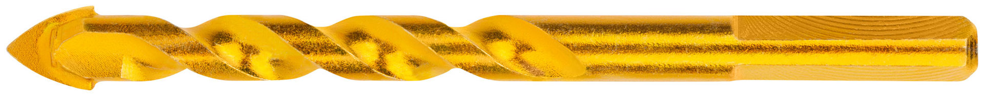 Сверло универсальное по кафелю, стеклу, керамограниту, бетону, кирпичу, трехгранный хвостовик, 10 х 115 мм (35146)