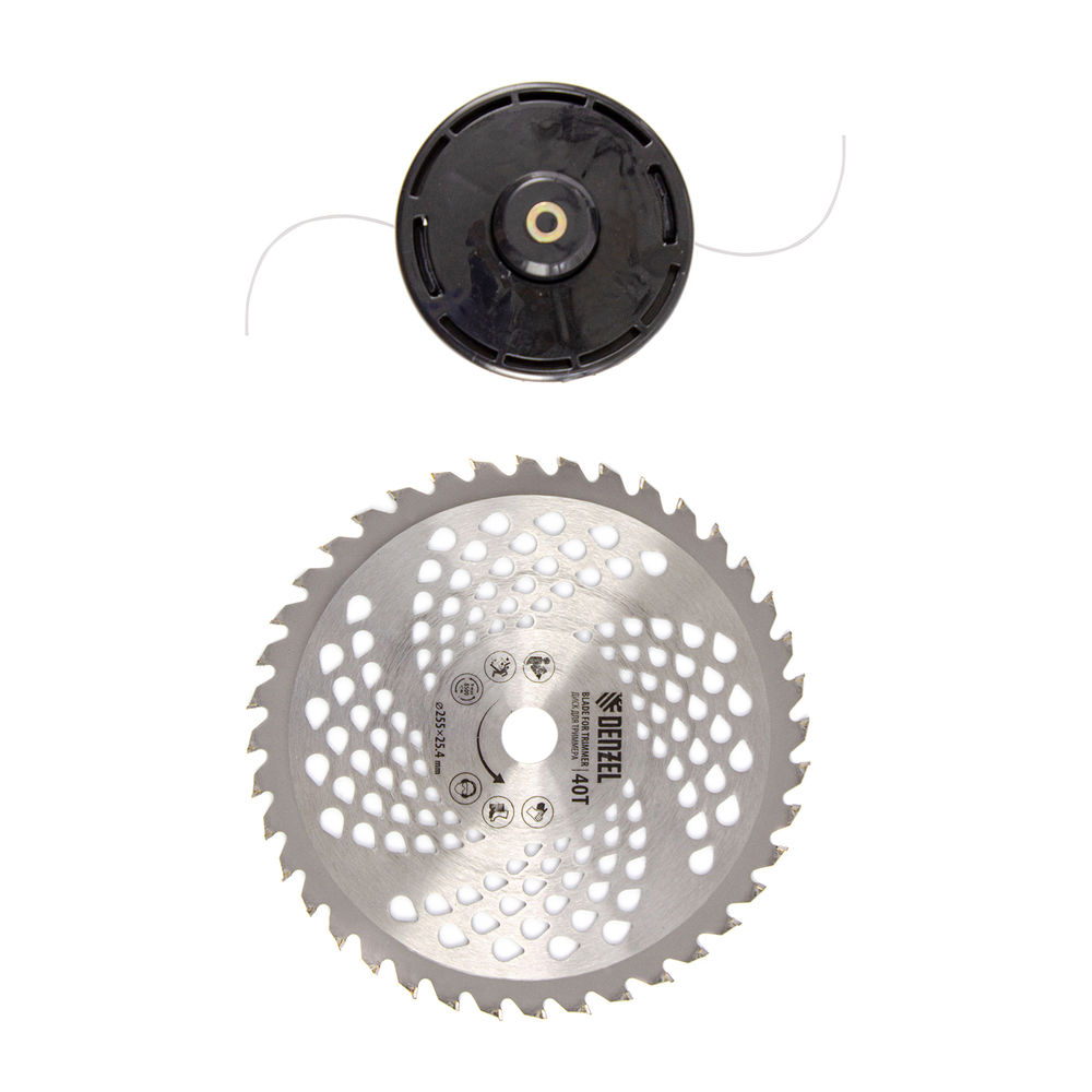 Триммер бензиновый DT 43, 43 см3, 2.5 л. с, неразъемная штанга, состоит из 2 частей Denzel (96224)