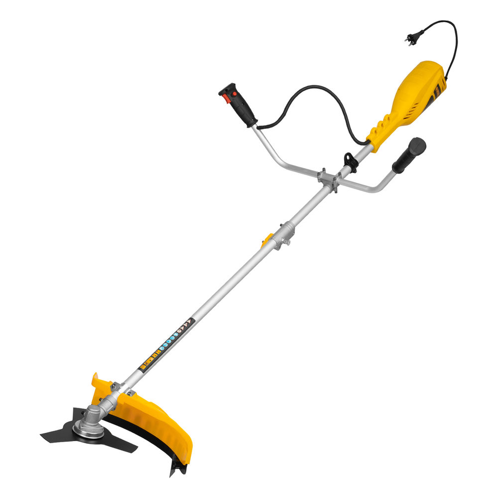 Триммер электрический TE-1400, 1400 Вт, 420 мм, катушка + диск, разборная штанга Denzel (96612)