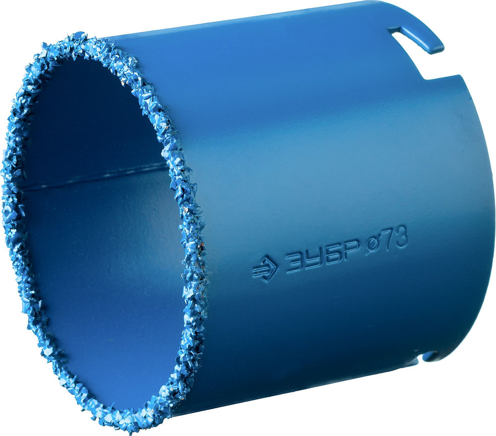 Коронка кольцевая 73 мм, L 55 мм, карбид вольфрама ЗУБР Профессионал 33350-73_z01