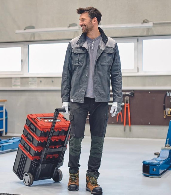 Кейс инструментальный системный Einhell E-Case L, внутренние р.415х273х320мм,до120кг,колеса,выдв.рук (4540014)