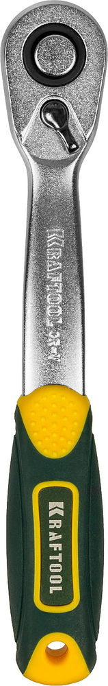 Трещотка изогнутая 1/4, 72 зубца для торцовых головок, Pro KRAFTOOL 27795-1/4