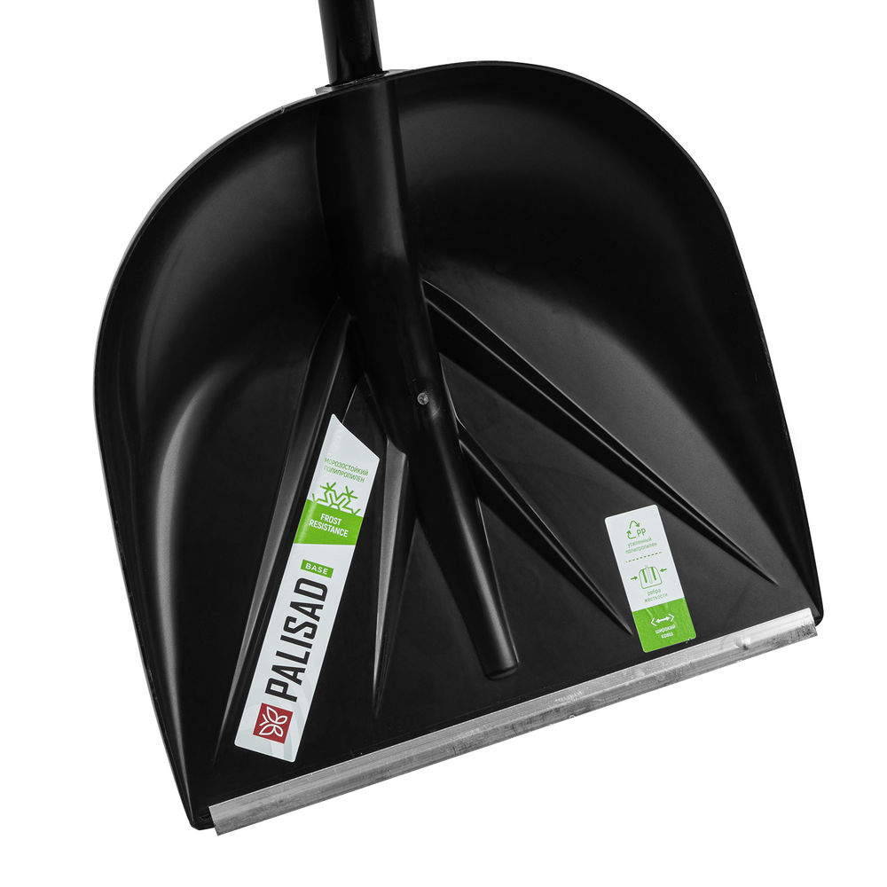Лопата для уборки снега пластиковая, 400х417х1390 мм, алюминиевый черенок Palisad (61395)