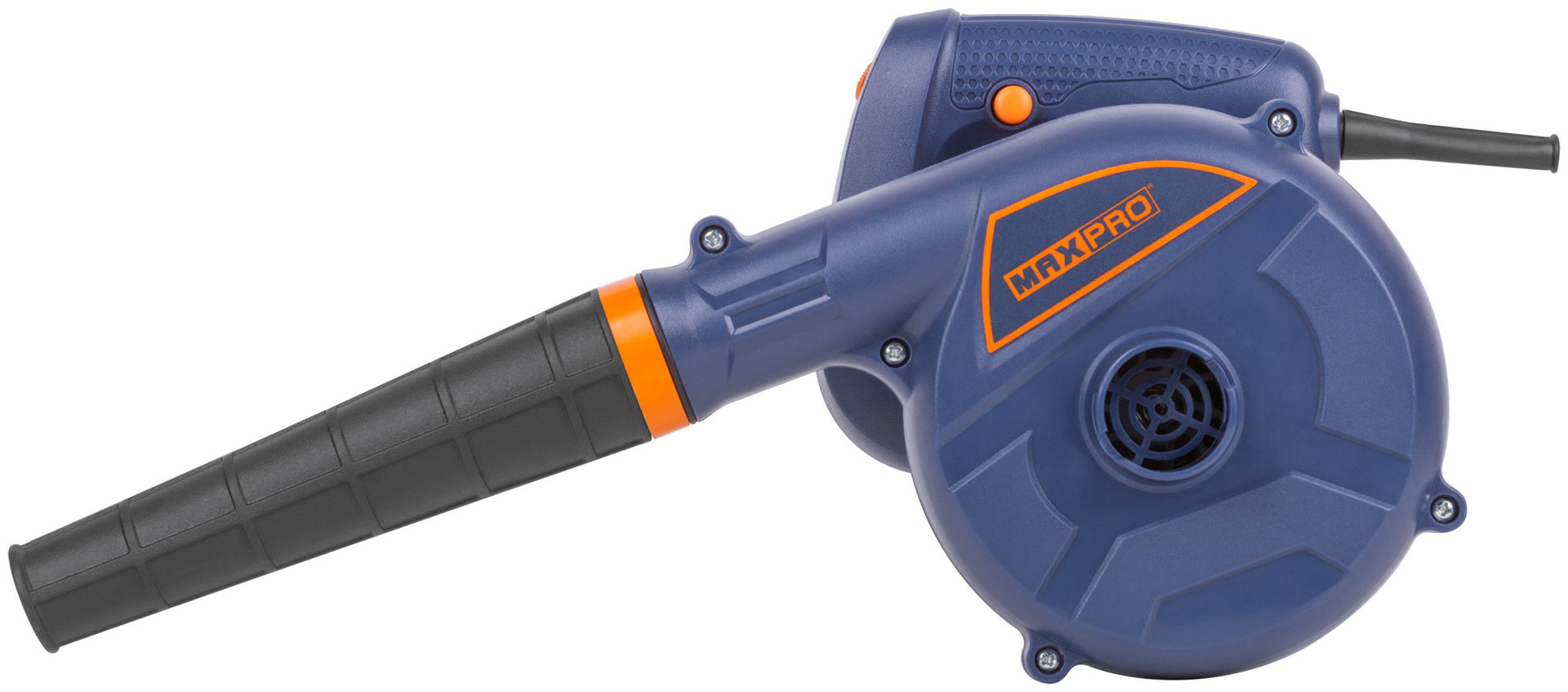 Воздуходувка-пылесос, 600 Вт, 6000-16000 об/мин, 3500 л/мин, 1,5 кг, дополнительные щетки, коробка, MAX-PRO, 85276