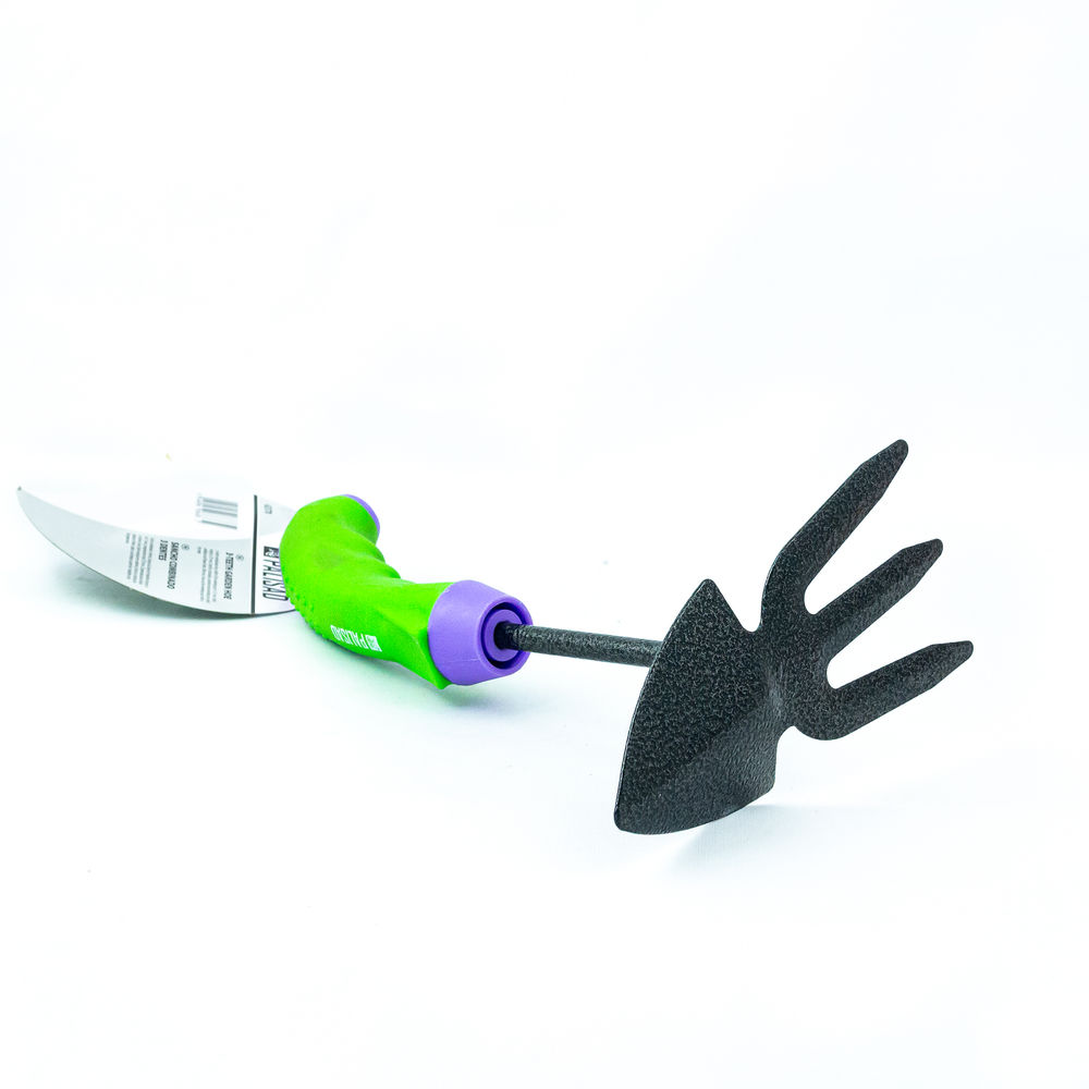 Мотыжка комбинир, профиль лепесток и 3-зубая, защ. покр, обрез. эргономичная рукоятка Palisad (623778)