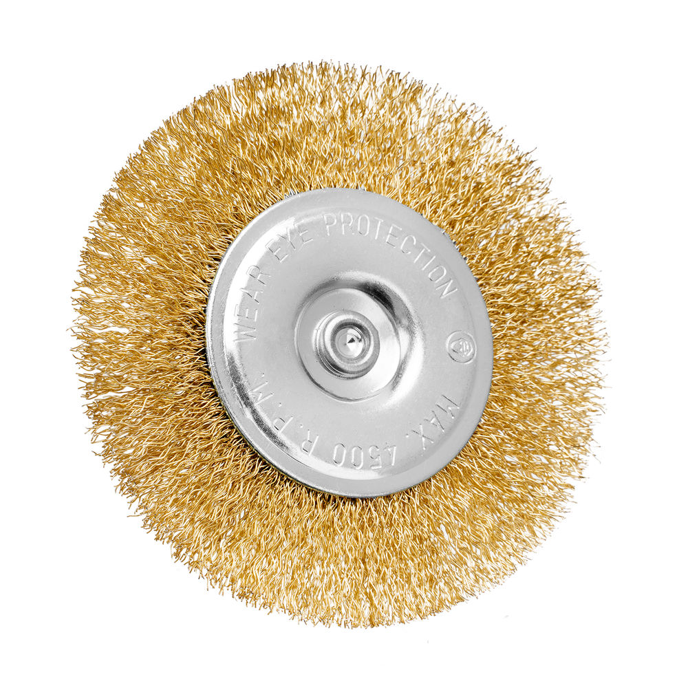 Набор щеток для дрели, 6 шт, 5 плоских 40-50-65-75-100 мм + 1 чашка 50 мм, со шпильками Matrix (74496)