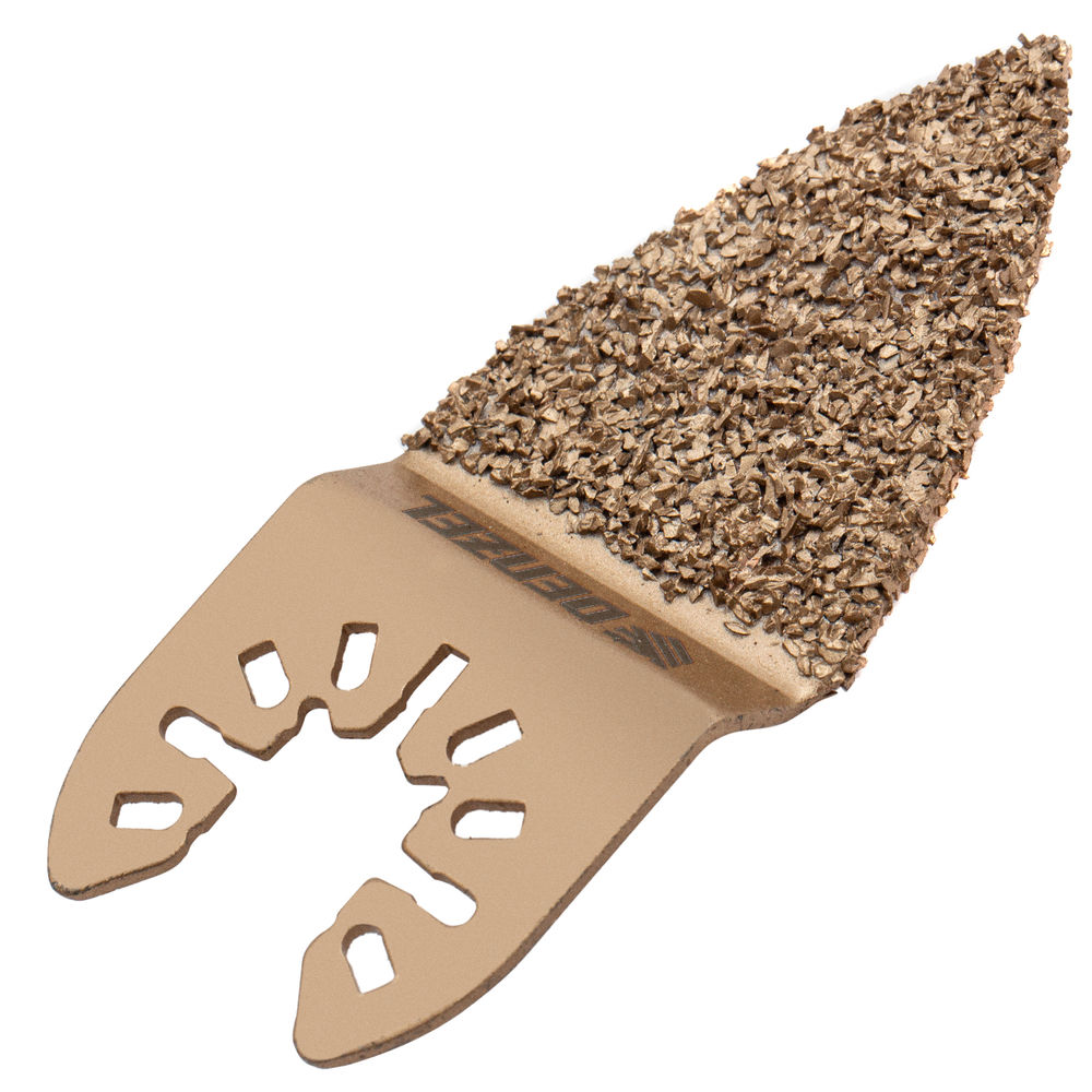 Насадка для МФИ шлифовальная двусторонняя дельта, узкая, HM, по плитке и дереву, 35 мм Denzel (782321)