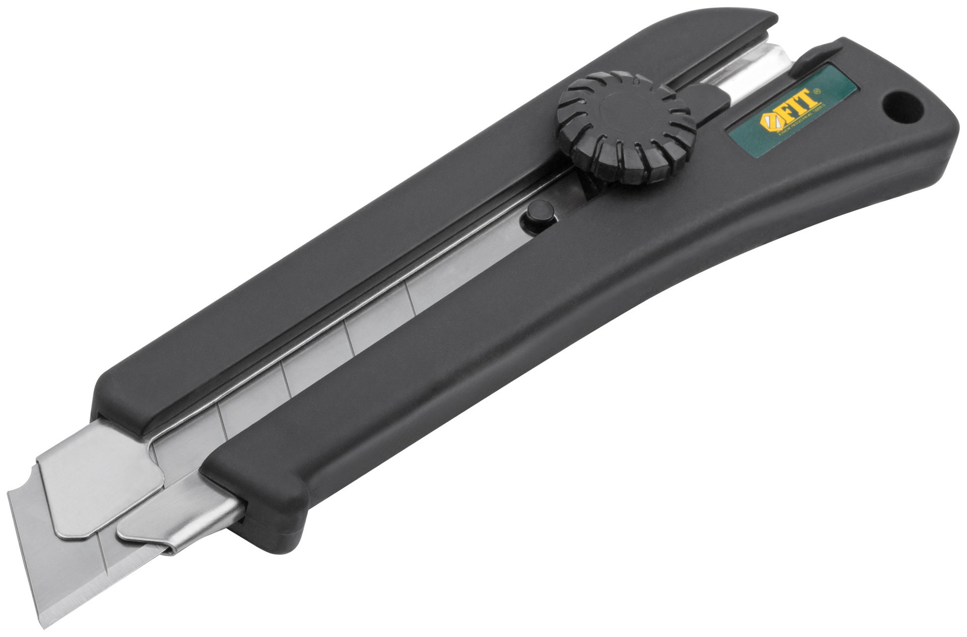 Нож технический 25 мм усиленный, эластичн.корпус, с вращ.прижимом Профи (10325)