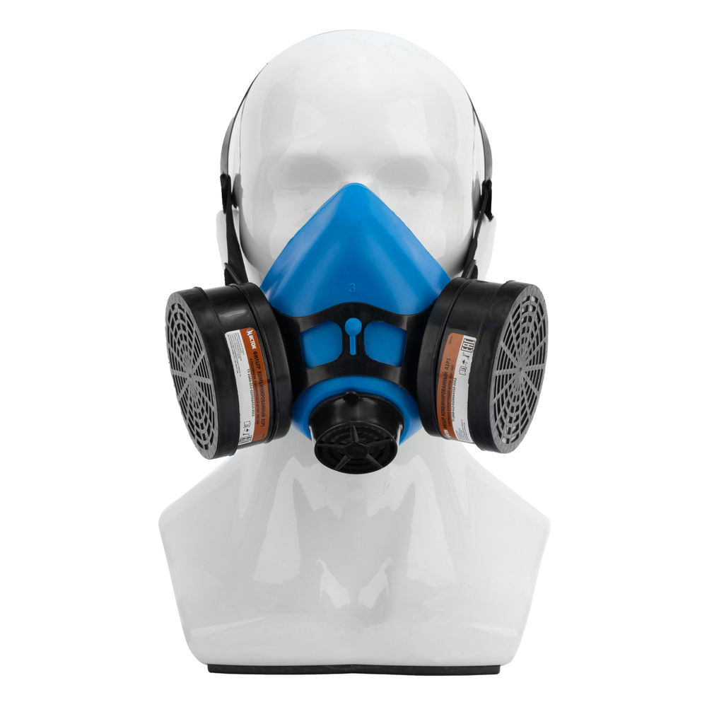 Полумаска изолирующая Исток-300/400 со сменными комбинированными фильтрами А1Р1 (892437)