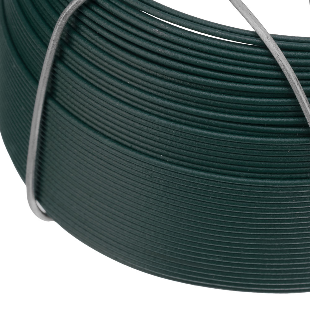 Проволока с ПВХ покрытием, зеленая 0.9 мм, длина 50 м Сибртех (47770)