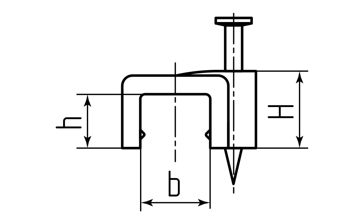 Скоба пластиковая СПП 7 (50шт) (Fortisflex) (49451)