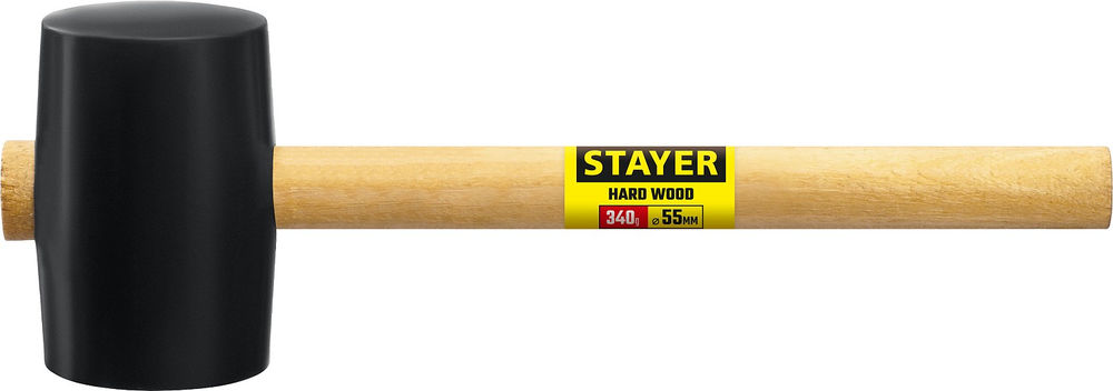 Киянка резиновая чёрная 340 г STAYER 20505-55