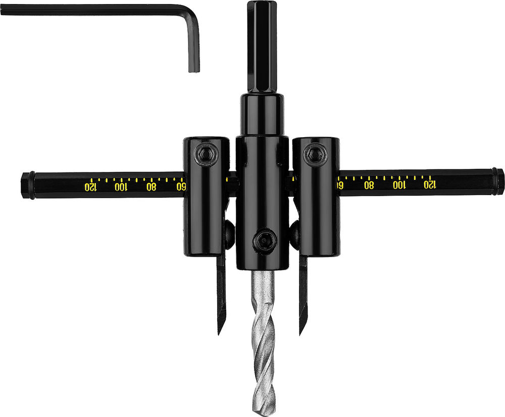 Сверло по дереву регулируемое двурезцовое d 30-120 мм Балеринка STAYER 2944