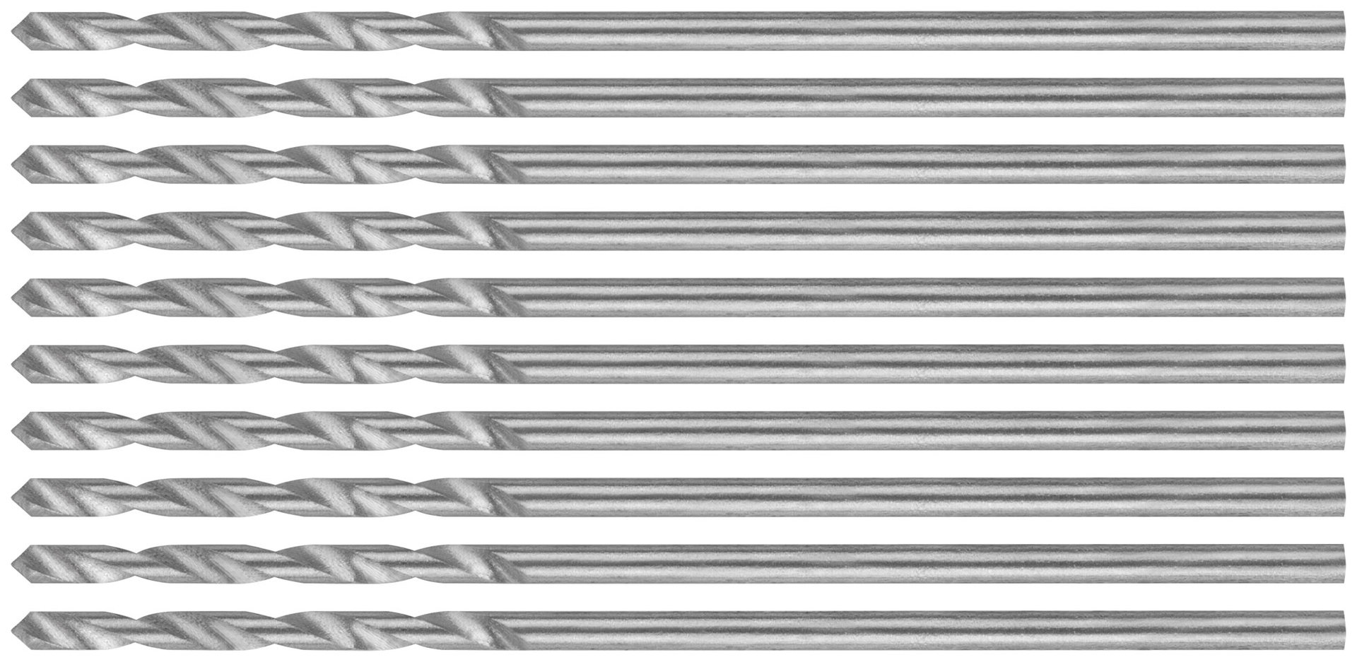 Сверла по металлу HSS шлифованные, угол заточки 135°, 1 x 34 мм (10 шт.) (35668М)